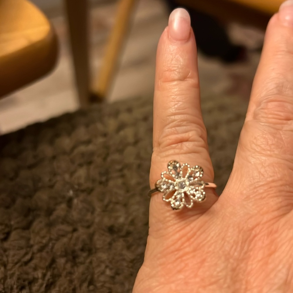 Shiny Silver ring size 7